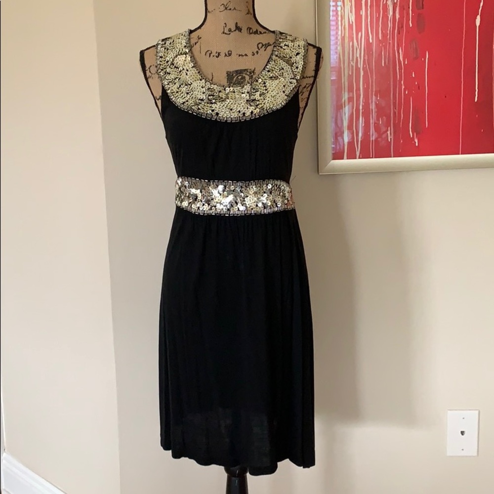 Flying Tomato black and silver sequin dress